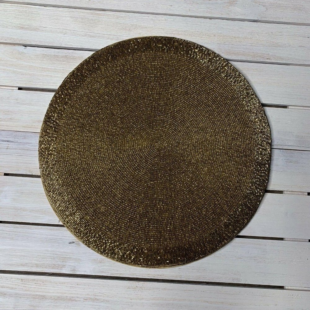 Nicole Miller Home 15″ Beaded Charger Plac…